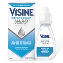 Visine Dry Eye Relief All Day Comfort Lubricant Eye Drops for up to 10 hours of Comfort, Dry Eye Drops with Polyethylen Glycol, 0.5 f. oz