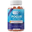 Focus Blue Light Dodatek 124; Lutein a Zeaxanthin dodatek pro oční zdraví a modré světelné ochrany 124; 60 Count Mango ochucený Gummy, 30 Den Dodávka