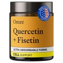 OMRE Quercetin a Fisetin doplňky - Third- Party Testované Senolytické doplňky pro podporu stárnutí - 500mg Quercetin Phytosom a 100mg Fisetin - Vysoce biologicky dostupné formuláře