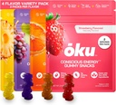 Yau Energy Chews - Energy Gummies w / Přírodní kofein ze zeleného čaje 124; Yerba Mate, Coconut Water for Hydration, 4g Fiber Gummy, Non- GMO CY124; běh, Cyklistika, On- TheBe- Snacks, Variety Pack (8-Pack)