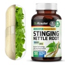 BIO KRAUTER Štípající kopřivka Kapsle 1200 mg - 100 Přírodní močová trakt a celková podpora Kapsle - Kořenový prášek (Urtica Dioica) - Non GMO