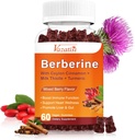 1500mg Berberine Gummies, High Potency Berberine Supplement with Ceylon Cinnamon Gummies, Turmeric, Magnesium, Sugar Free, Non- GMO, Gluten- Free - Smíšené Berry Ochucené 60 Gumy