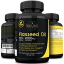 Flaxseed Oil Capsules - 1000 mg - 120 Vegan Soft Gels - High in Omega 3, 6, 9 - Cold Pressed Flax Seed Formule - 4 měsíce Dodávka - NextGenU