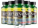 America Medic & Science Chelated Zinek 50 mg doplňky (5 balení 60 tablet) imunitní booster a silné antioxidační pilulky pro dospělé muže a ženy 124; Vysoce absorbovatelné minerální látky, zlepšuje nálada a spánek