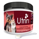 NUSENTIA UTRIN - Močová podpora pro kočky a psy - Dual- Action Cranberry & D- Mannose - pro zdraví, Inkontinence a opakování UTI, 60 Služeb