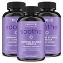 Sooth Hormon Balance pro ženy + Podpora štítné žlázy pro ženy (3- Pack) 124; Cortisol Manager, Mood Support, & Metabolismus Booster CLAS124; Adrenal Support CLAS124; Rhoddiola, Selen, jód CLAS124; Adaptogeny, 180 ct