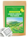 TeeLux bez kofeinu Lemon zelený čaj, hladký čaj bez kofeinu s osvěžující citrón Aroma & Flavor, 100 Počet