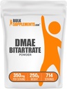 BulkSupplements.com DMAE Bitartate Powder - Dimethylaminoethanol Bitartate, DMAE dodatek - Neochucený & gluten zdarma, 350mg na servírování, 250g (8.8 oz) (balení po 1)