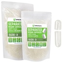 XPRS Nutra Vegan Velikost 3 Separated Capsules - 1000 Hrabě Premium Prázdné Caps Separated in Bags - Clear Prázdné kapsle - Prášky pro DIY Dodatek Náplň