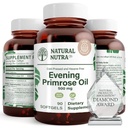 Natural Nutra Večerní Primrose olejový dodatek od mastné kyseliny, Nerve zdraví, pomáhá snížit kožní skvrny, Balance Těla Secretions, Podporovat srdce zdraví, Kůže Clarity, 500 mg, 90 Softgels