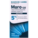 Muro 128 Solution, Temporary Relief of Corneal Edema, Oční péče, Chlorid sodný Hypertonicity Oftalmic Solution 5%, 0.5 Fl. Oz