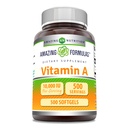 Úžasný vitamin A 10000 IU dodatek 124; jako Retinyl Palmitát 124; 3000 Mcg CLANE124; Softgels CLANE124; Non- GMO CLANE124; gluten Free CLANE124; vyrobený v USA (1 balení, 500 Počet)