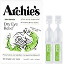 Archie 's Remedies, Such Eye Relief, Ultra mazání oční kapky, Clean Formule a Preservative- Free Vials, Single-Use, pro podráždění a červené oči, přírodní slzy, 30 Počet