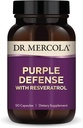 Dr. Mercola Purple Defense - High-Potency Antioxidant Support - s extraktem ze semen a kůže - Podporuje kardiovaskulární a mozkové zdraví - 90 Kapsle