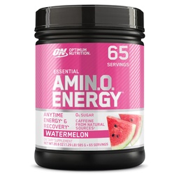 Optimum Nutrition Amino Energy - Předcvičení se zeleným čajem, BCAA, aminokyseliny, Keto Friendly, Green Coffee Extract, Energy Powder - Meloun, 65 Servings (Balení May Vars)