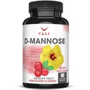 VALI D- Mannose 1000mg Organic Cranberry Fruit Powder & Hibiscus. Zdravé močové měchýře, přírodní čištění, rychlý detox flush, bylinné UT podpůrné pilulky. 60 Veggie Kapsle