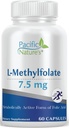 Pacific Nature 's L- Methylfolate 7, 5mg (60 tobolek) Natural, Active Form of Folate for Cell Health Support - Gluten Free, Non- GMO