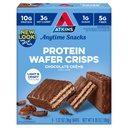 Atkins Chocolate Crème Protein Wafer Crips, Protein Dessert, 4g Net Carb, 1g Sugar, High in Fiber, Keto Friendly, 5 Count