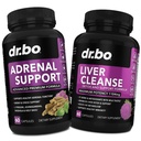 Adrenal Support Cortisol & Játra Cleanse Detox Supplement - Adrenal Únava doplňky pro Cortisol zdraví - Játra žlučník Care Formule Capsules & Natural Milk Thistle Dandelion doplňky