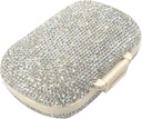 Bling Diamond Pill Organizátor s 8 Compartments, Denní cestovní přenosné Pill Pouzdro Double Sided Rhinestone Pill Box pro vitamín / Cod Játra Oil Medicine Kit (Silver)