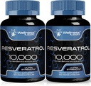 WELLNESS LABSRX Resveratrol 1000mg Kapsle - 240 Počet - Japonská Knotweed Extract Resveratrol - Balení po 2