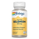 Solaray Yeast Free Selenium 200mcg, Seleniové kapsle pro zdravou funkci štítné žlázy a imunitní podporu, vysoce absorpční dodatek, Vegan, 90 Služení, 90 VegCaps