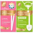 Easy @ Home Vaginální pH Testovací proužky & UTI Testovací kity (8 Počet): kvasinková infekce, BV, UTI testy pro ženy, rychlé přesné výsledky, 4 Močové Trakt Infekce & 4 Feminin pH Zdravotní testy