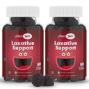 Maxi Zdraví přírodní laxativní gumy pro dospělé a děti - Non- GMO a Vegan Senna Stool Softener Gummies - Berry Flavor žvýkací laxativy pro podporu zácpy (60 Počet, Balení 2)