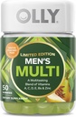OLLY Men 's Multi, Vitamíny A, C, D, E, B, Zinek, Omezená edice, Slavnostní sázené cider - 50ct