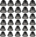30 Pcs Dome Podpora sluchu Silikonová pomoc sluchu Domes Podpora sluchu Power Medium Power Small Close Uar Tips sluch Direct Large Power for sluch Resound Příslušenství (Black)