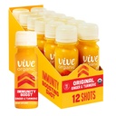 Vive Organic Imunity Support Shot, Cold- Pressed Ginger, Turmeric, & Echinacea, Gluten Free, Vegan, Imunity Boost Original, 2 Fl Oz (Pack of 12)
