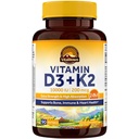 Vitalitown Vitamin D3 K2 dodatek, Vitamin D3 10000 IU Vitamin K2 (MK7) 200 mcg, 90 Softgels, Non- GMO, No Gluten & Soy, pro kosti, zuby, imunitní a srdeční zdraví