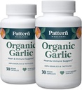 Vzor Wellness Odorless Organic Garlic - 1000mg - Imunitní, cirkulační a srdeční podpora zdraví - Non- GMO & Gluten zdarma - 60 Veganské kapsle