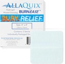 BurnEase ™ Hydrogel Burn Dressing Pads by AllaQuix - XL 4 "Sterilní Pads (Box of 5) CLAN124; Instant Cooling Relief for Burns, Skalds, Sunburn CLAN124; Moist Wound Healing Gel for First Aid & Emergency Burn Care