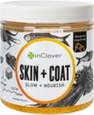 V Clover Dog kůže a coat dodatek, Biologický přírodní doplněk pro psy, Zdravá pleť a coat, Rybí olej Alternative používá mrkev, kokos, Omega 3 je, Biotin a zink Soothe kůže