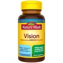 Nature Made Vision Na základě AREDS 2 Formule, Oční vitaminy s Lutein & Zeaxanthin, Vitamin C, Vitamin E, Zinek a měď pro zdravé vidění a Oční funkce Podpora, 60 Softgely, 30 Den Dodávka