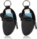 Astma Inhaler Holder Chraňte přenosný taška nosič PU kůže Inhaler Mini Taška pro L- Shaped Inhaler, Inhaler Není součástí balení (černá, 2PCS)