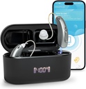 Sluchové pomůcky (ne zesilovače), Bluetooth dobíjecí naslouchací pomůcky pro seniory dospělých, Superior OTC zvuk Smart sluch Aid with Noise Storno, Bluetooth Enabled & App Control, 4 Mode