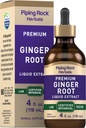 Piping Rock Ginger Root Extract Liquid CLAS124; 4 fl oz CLAS124; Premium Tincture Drops CLAS124; Certified Botanical Supplement CLAS124; Non- GMO, gluten zdarma