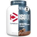 Dymatizujte isolát syrovátkového prášku ISO100, Gourmet Chocolate, 25g proteinu, 5 liber, 5,5g BCAA, méně než 120 Cal., gluten Free, 1g tuku, 1g cukru, 2g karbu (71 porcí)
