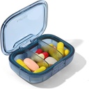 3 Kompartment Pill Box, Moisture Proof Pill Case, Travel Pill Organizátor pro kapesní kabelku, Denní přenosná medicína Vitamin Box, Fish Oil Box, Doplněk Box