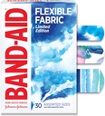 Značka Band- Aid Flexible Fabric Adhesive Obvazy, Komfortní Flexible Protection & Wound Care for Minor Cut & Scraps, První pomoc Obvaz s návrhem barvy vody, Tříděné velikosti, 30 ct