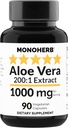 MONOHERB Aloe Vera 1000 mg - 200x Extract - 90 Kapsle
