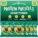 Crisp Power Protein Preclíky, Všechno, High Protein Vegan Keto Snack, 28 G Plant Based Protein, Low Carb Crunchy Pretzel Snacks, Sugar Free, No Seed Oils, 1.75 Oz Bags, 24 Pack