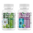 Amerika Medic & Science OVA- Max Prenatal Vitamíny pro ženy (120 Kapsle) a WFS Plus plodnost doplňky pro ženy (90 Kapsle)