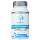 Rhoddiola & Ashwagandha s L- Theanine - Award Winning Ashwagandha KSM- 66 600mg & 1500mg Rhoddiola (3% Rosavins - 1% Salidrosids) celá kořenová ekvivalent- adaptogen combo Žádné umělé plnivo