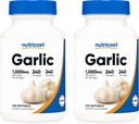 Nutricost Česnek 1000mg, 240 Softgels (2 láhve) - Orderless, Premium gluten zdarma dodatek