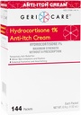 Gericare Hydrokortison 1% Anti- Itch Cream, Maximální síla, 144 Count Pack, 0.5oz Každý balíček (balení po 1)