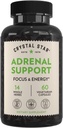 Crystal Star Adrenal Supplement (60 Kapsle) - Denní bylinný doplněk pro Stress Relief & Adrenal Únava - Sibiřský Eleuthero, Licorice, Uva Ursi, Astragalus & Fo-ti - Non- GMO