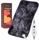 Vousy Elektrický ohřívací Pad 12 "x24" Double-Sided Faux Fur vyhřívaný Pad, 6 Teplo úrovně, 2H Auto- Off, Moist & Dry Teplo terapie pro bolest zad, Machine Wassable, ETL Certified - Gift Box